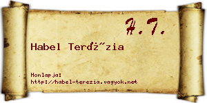 Habel Terézia névjegykártya